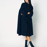 Daniela Gregis Navy Nero Papavero Dbl Lungo Jeroni Coat
