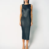 Issey Miyake Glossed Metal Pleats Dress