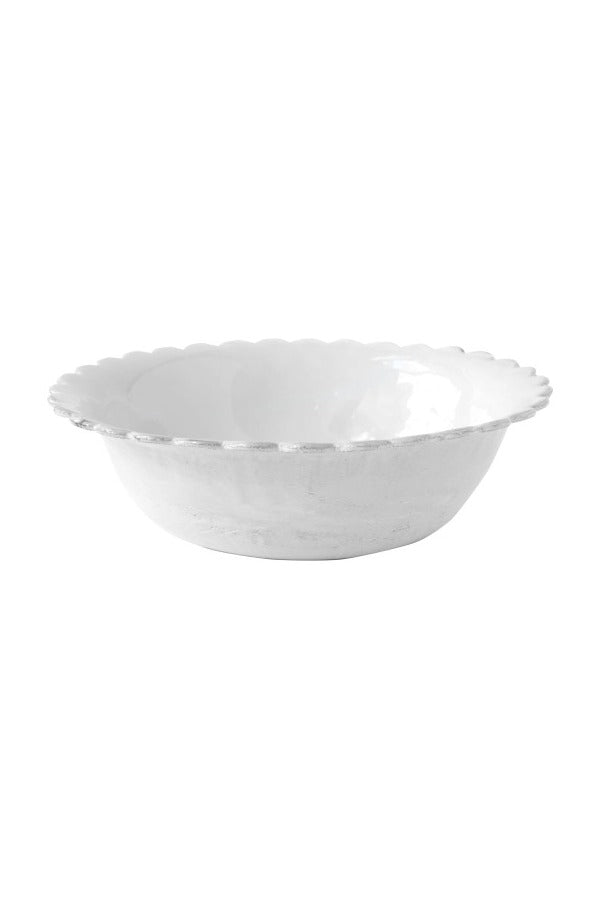 Front view of daisy mesium salad bowl on white background, with no model shown.