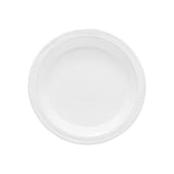 Overhead view of small perles soup plate on white background, with no model shown.