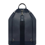 Back view of navy newport shoulder bag on white background with no model shown.