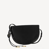Back view of noir hip east west bag on white background, with no model shown.