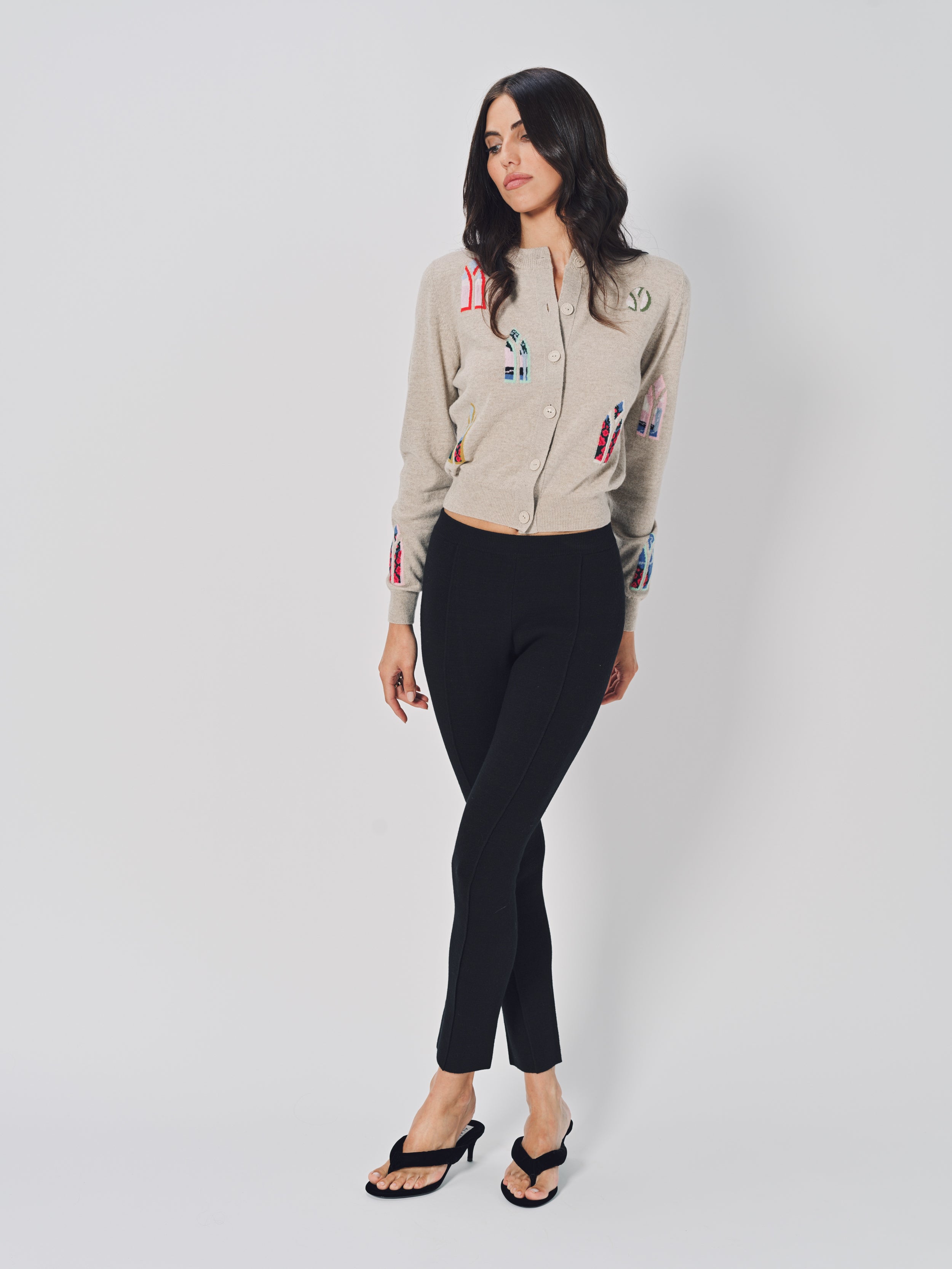 Barrie Windows Landscape Cardigan XS / Multi