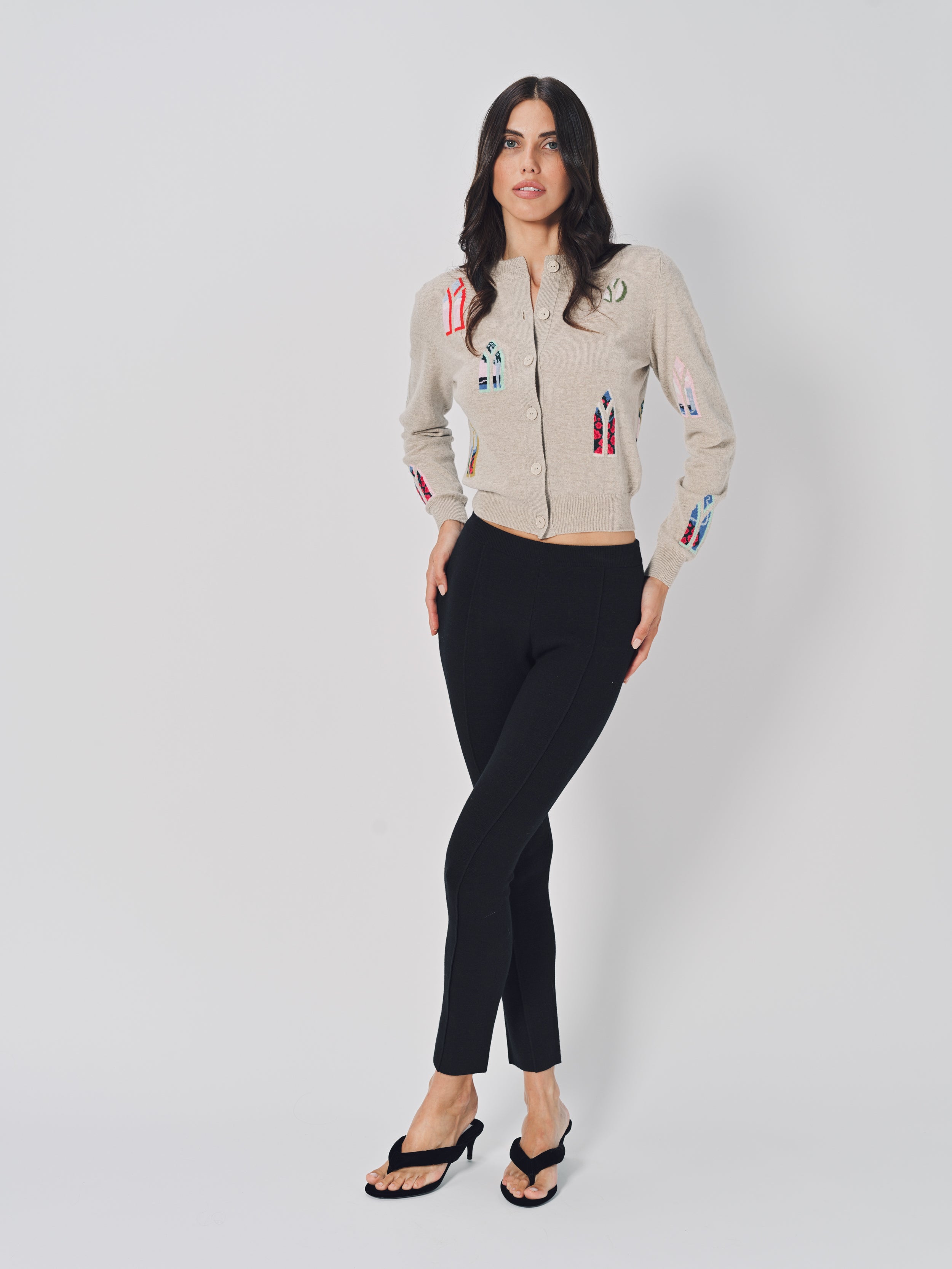 Barrie Windows Landscape Cardigan XS / Multi
