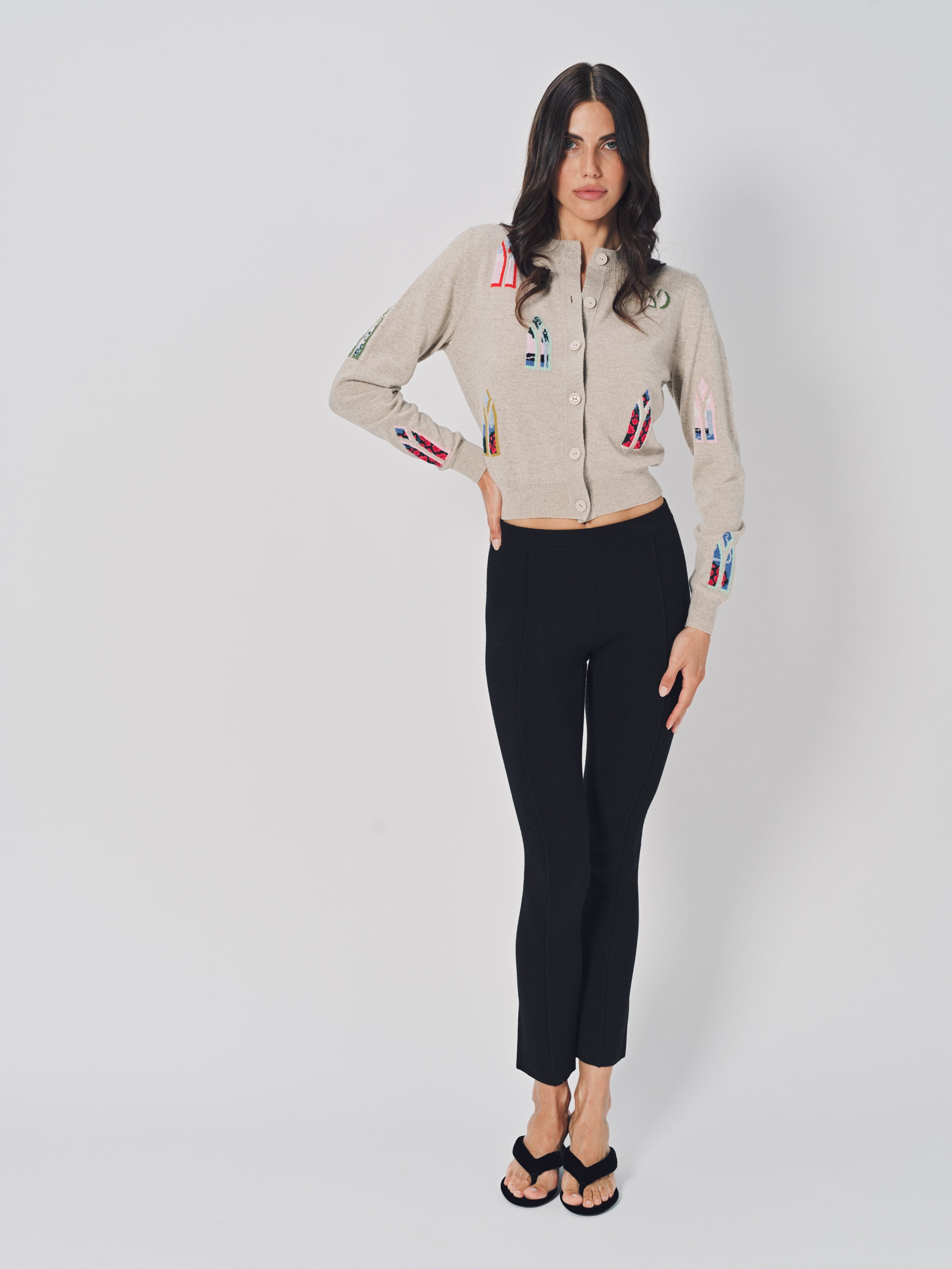 Barrie Windows Landscape Cardigan XS / Multi