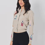 Barrie Windows Landscape Cardigan XS / Multi