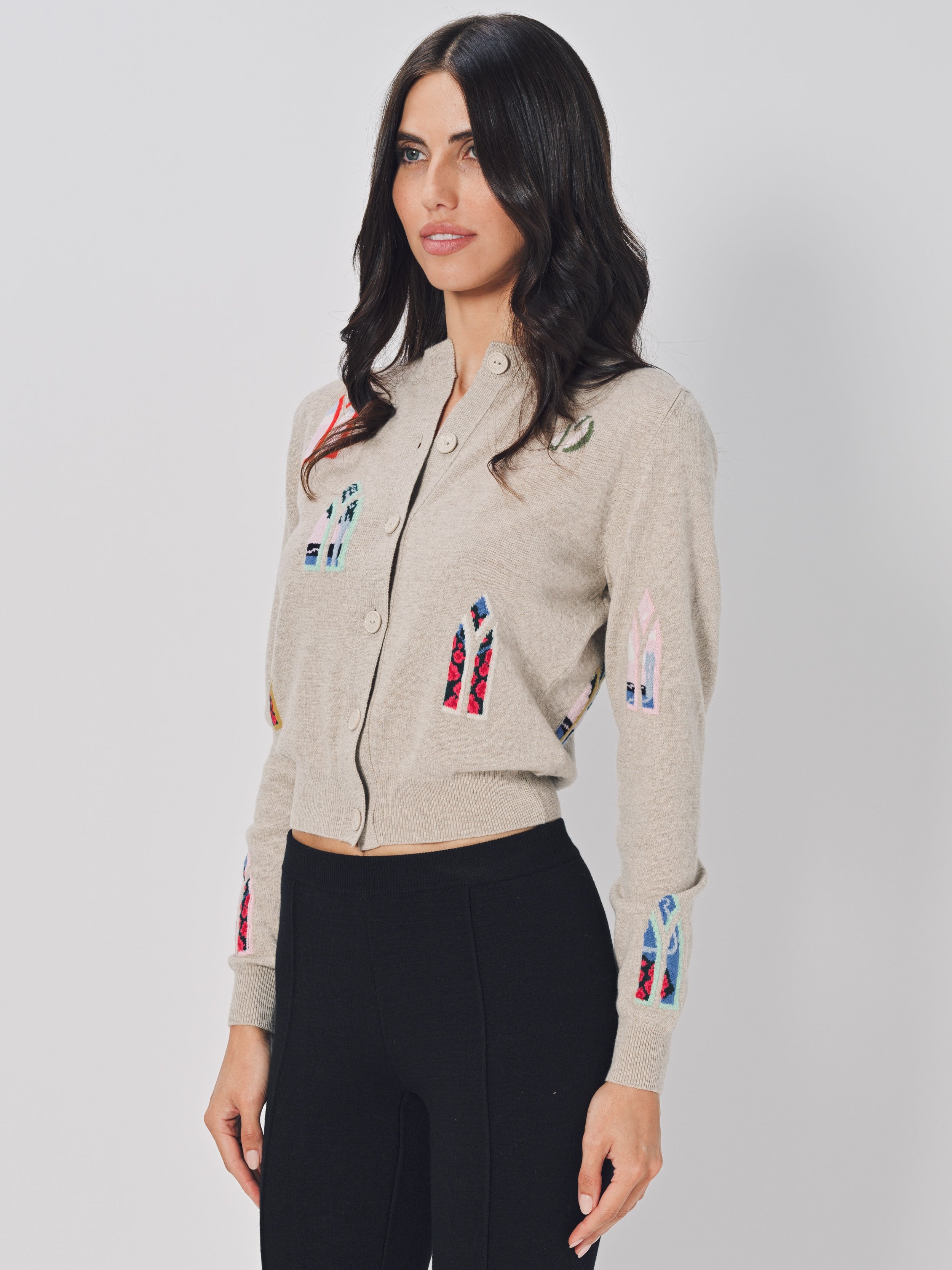 Barrie Windows Landscape Cardigan XS / Multi