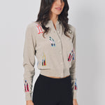 Barrie Windows Landscape Cardigan XS / Multi