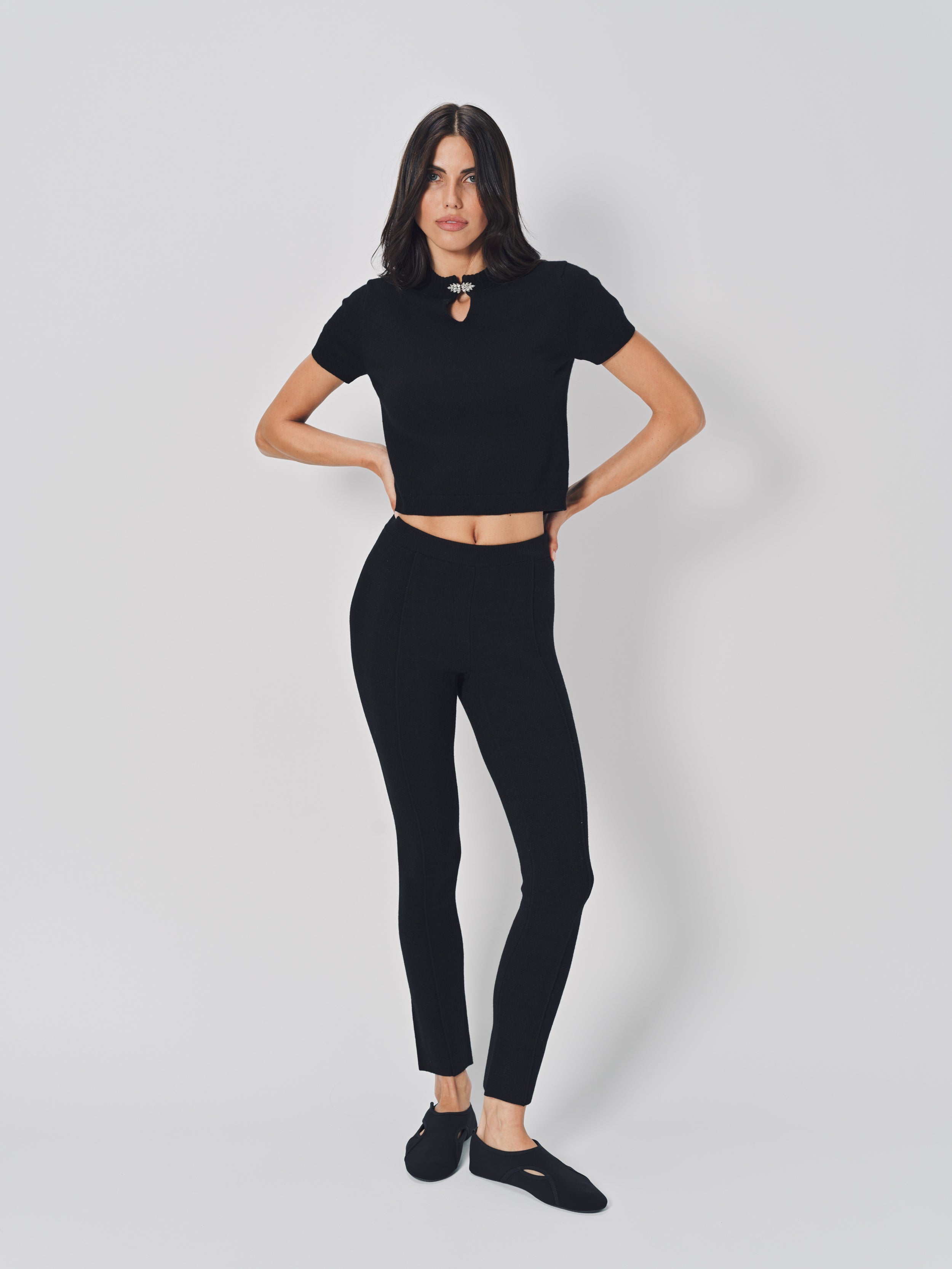 Barrie Cashmere/Wool Leggings XS / Black