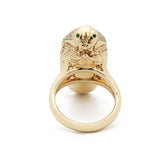 18K Yellow Gold Scarab Pop Art Diamond Ring