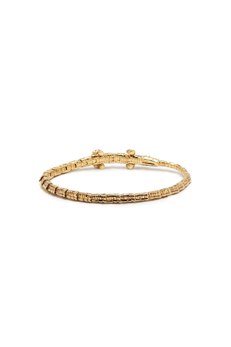 Thin Alligator Wrap Bracelet