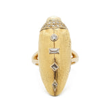18K Yellow Gold Scarab Pop Art Diamond Ring