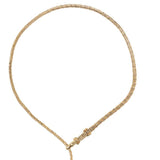 18K Yellow Gold Thin Alligator Wrap Necklace