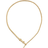 18K Yellow Gold Thin Alligator Wrap Necklace