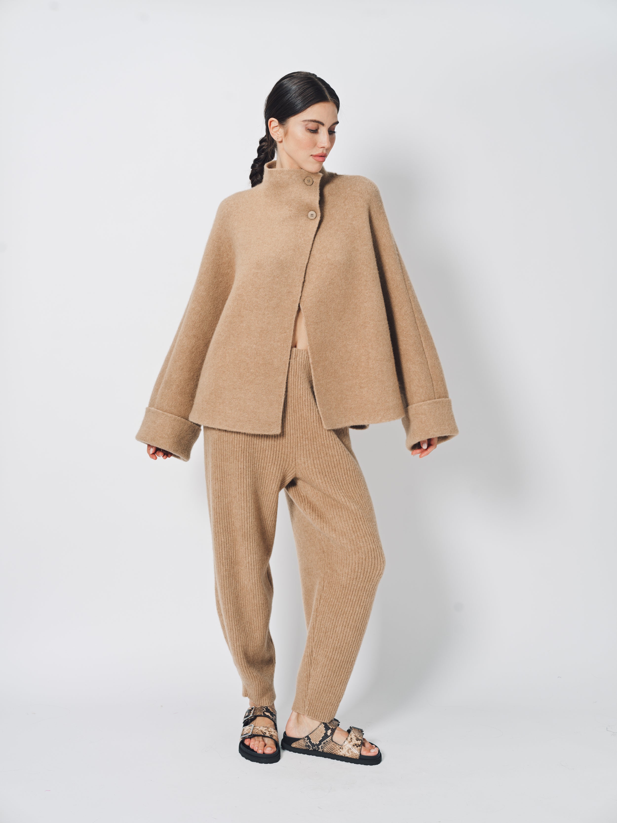 Boboutic Caresse Ribbed Pant S / Camel