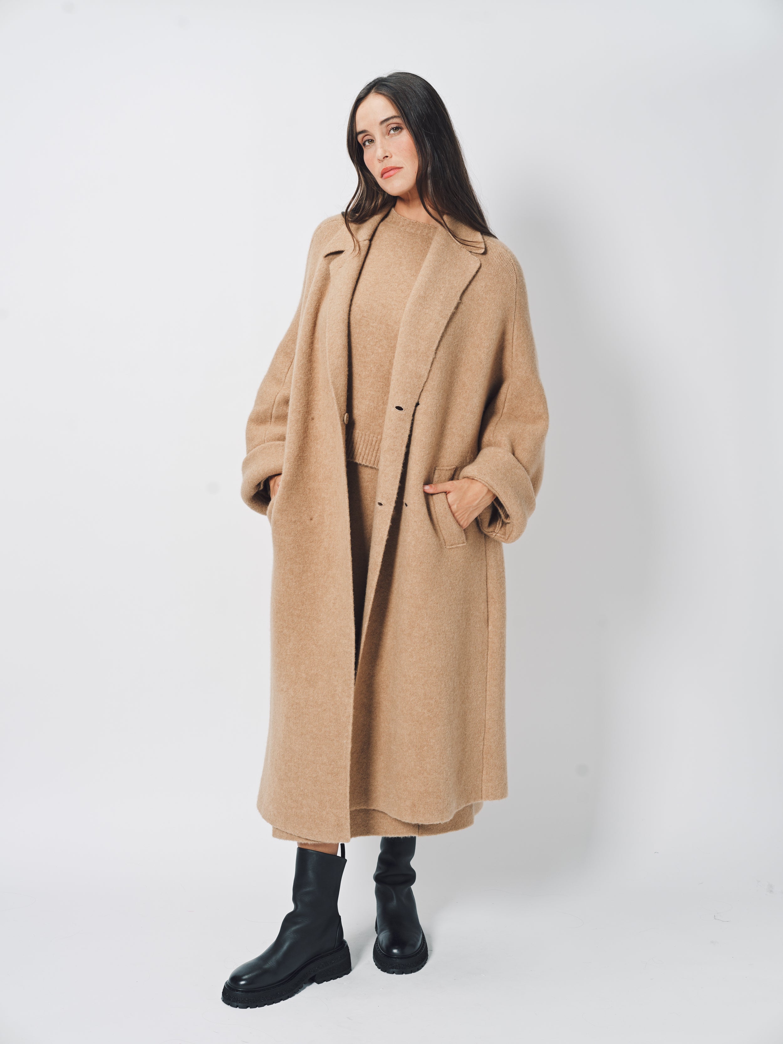 Boboutic Caresse Double-Breasted Coat Camel / XS
