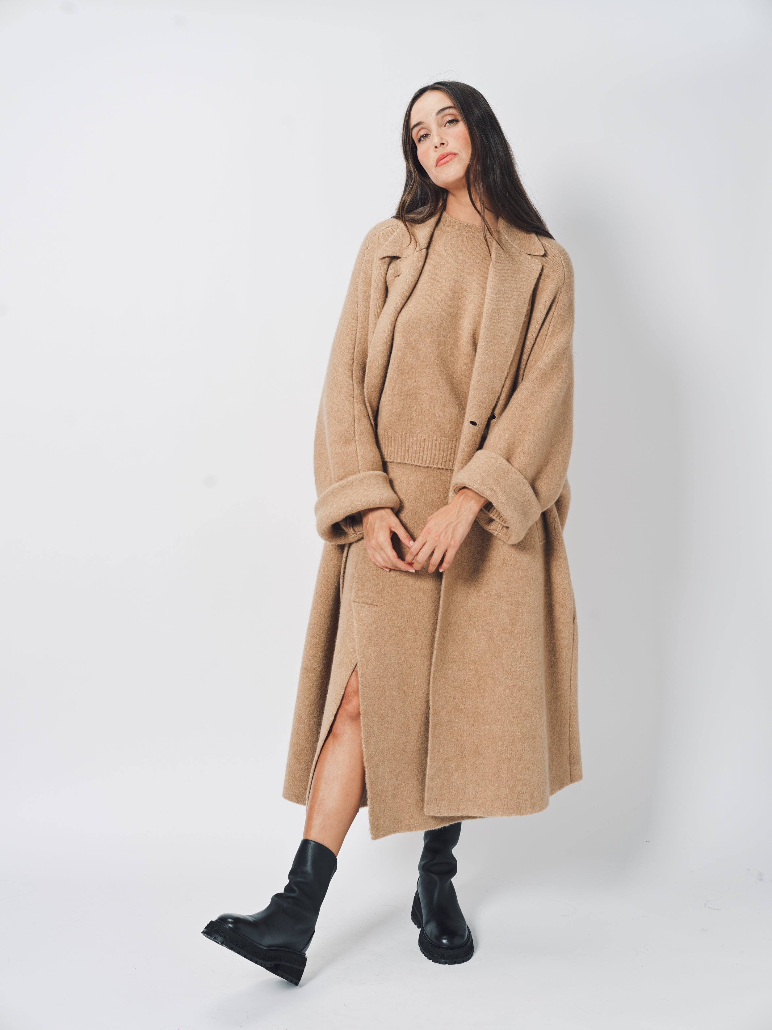 Boboutic Caresse Double-Breasted Coat Camel / XS