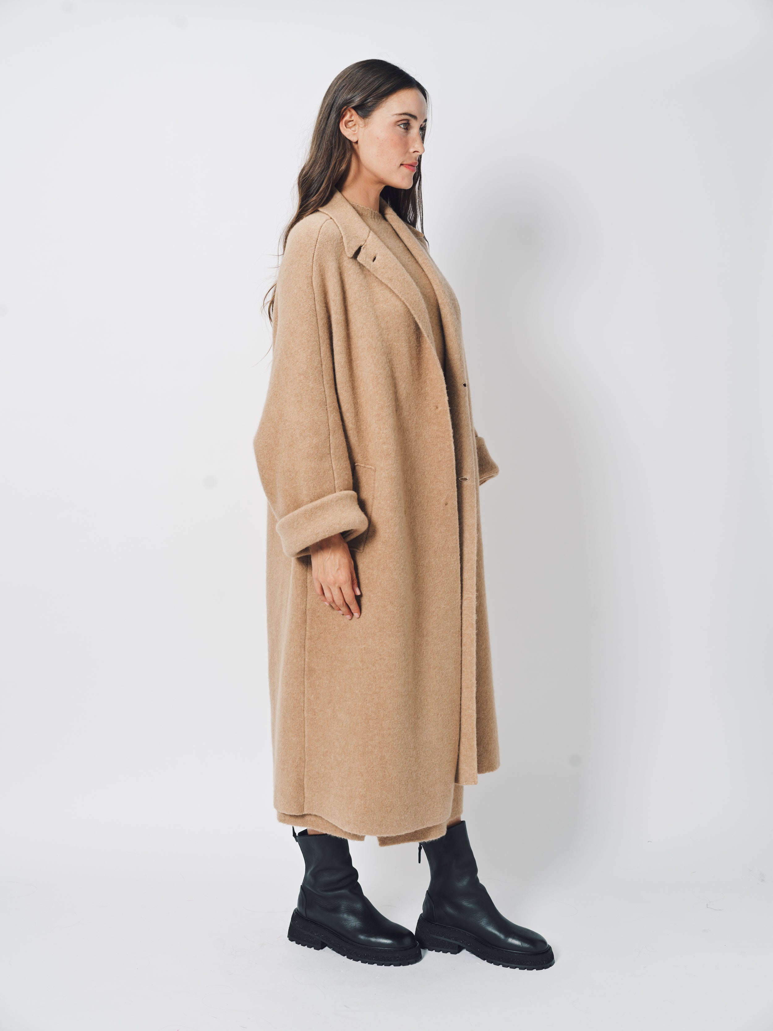 Boboutic Caresse Double-Breasted Coat Camel / XS