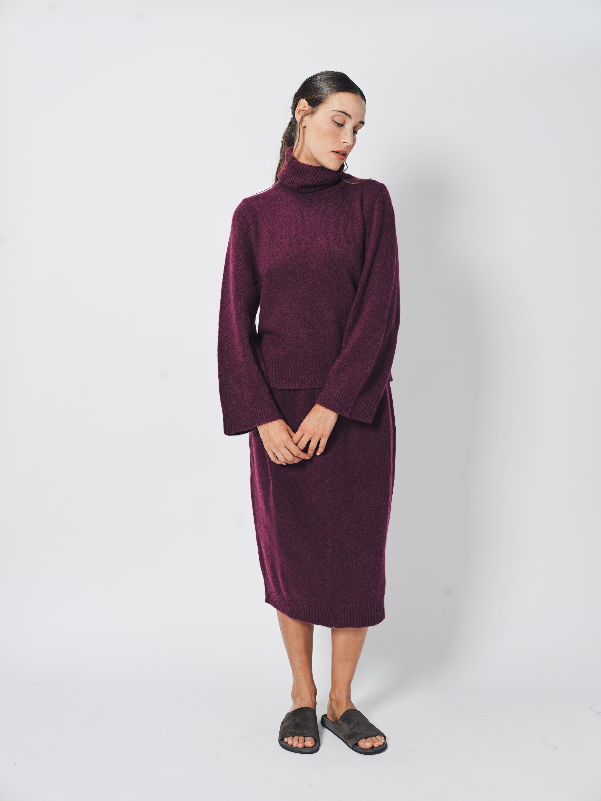 Boboutic Cashmere/Silk Turtleneck Sweater XS / Cherry