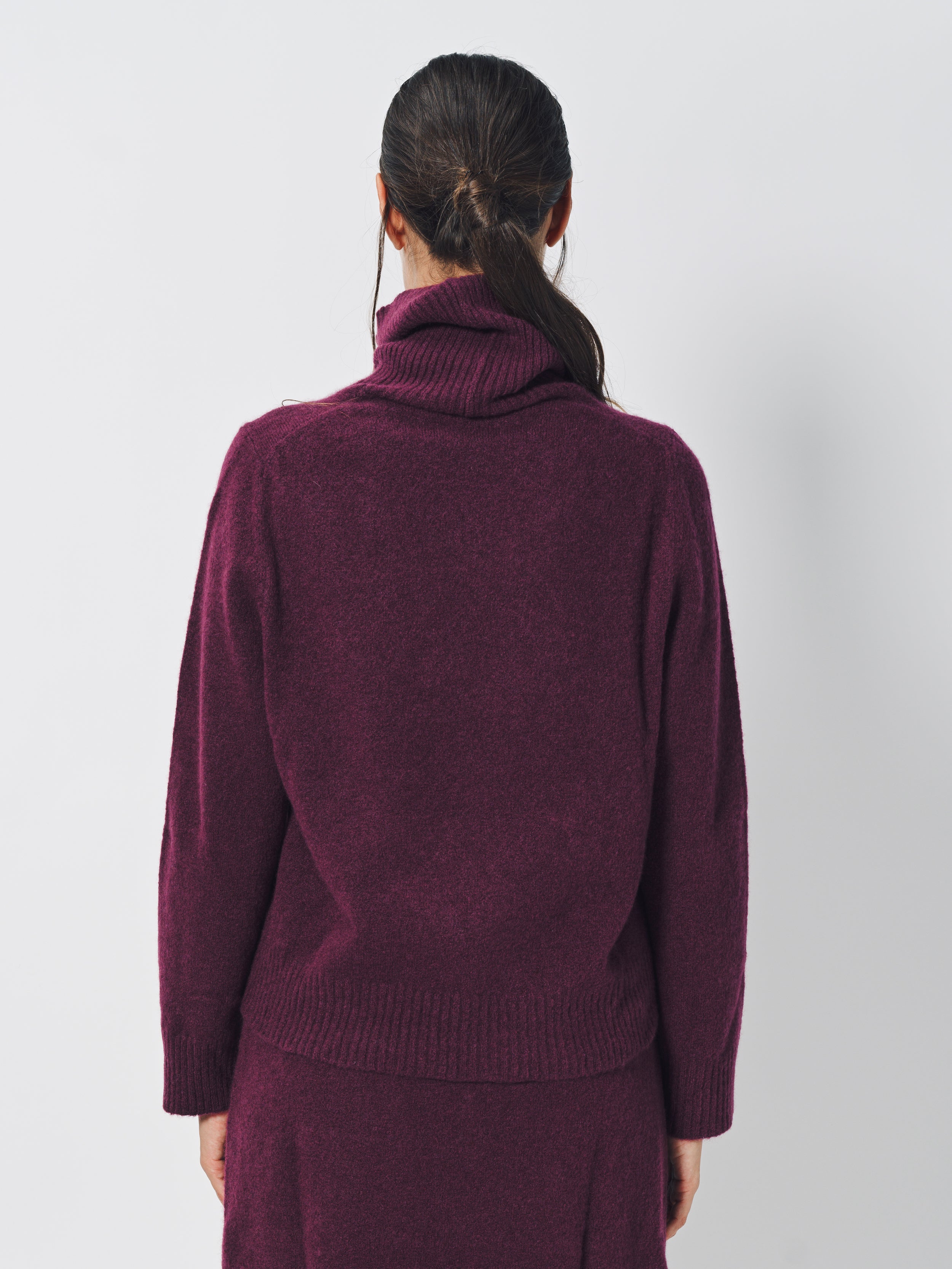 Boboutic Cashmere/Silk Turtleneck Sweater XS / Cherry