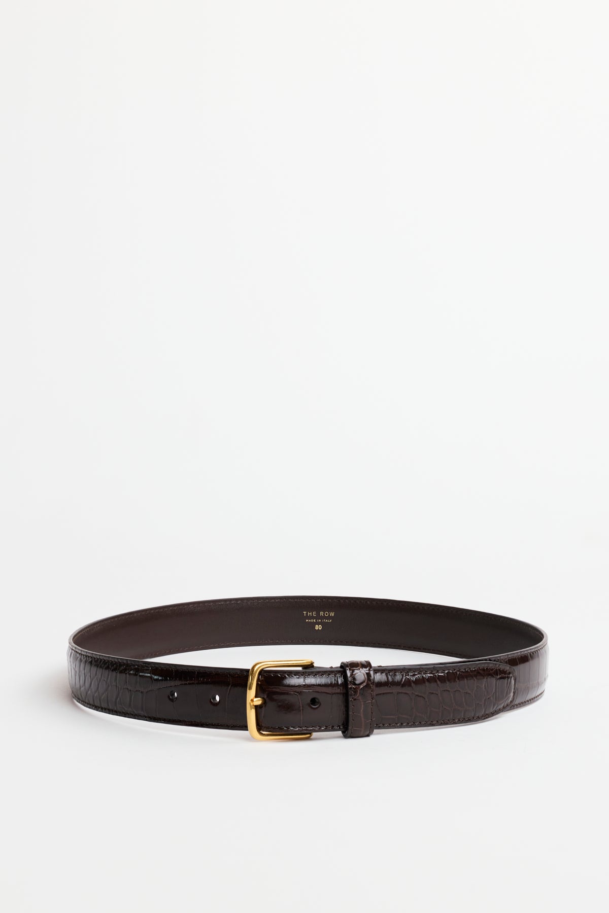 The Row Leather Classic Alligator Belt