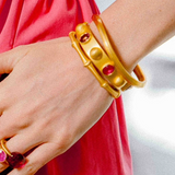 Marie-Hélène De Taillac 20K Yellow Gold Tourmaline Bangle