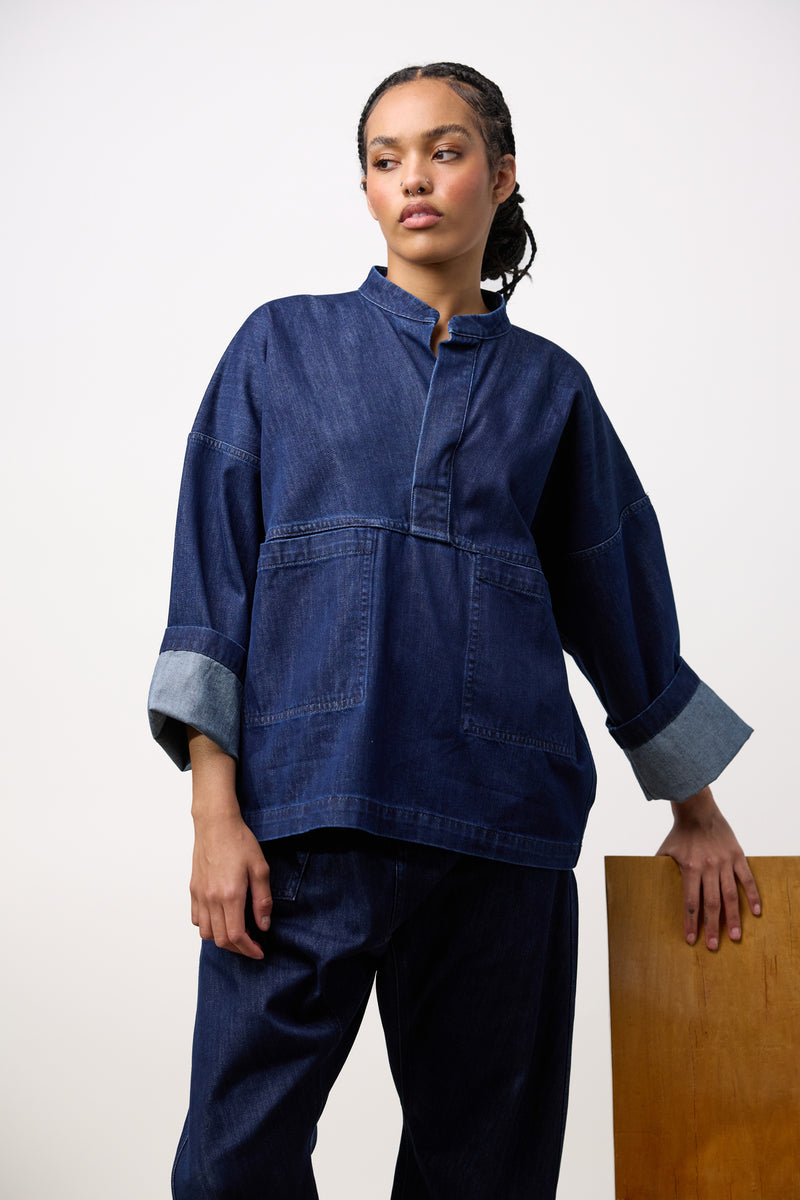 Basil Denim Top - Blue