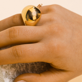 18K Yellow Gold Tit Ring