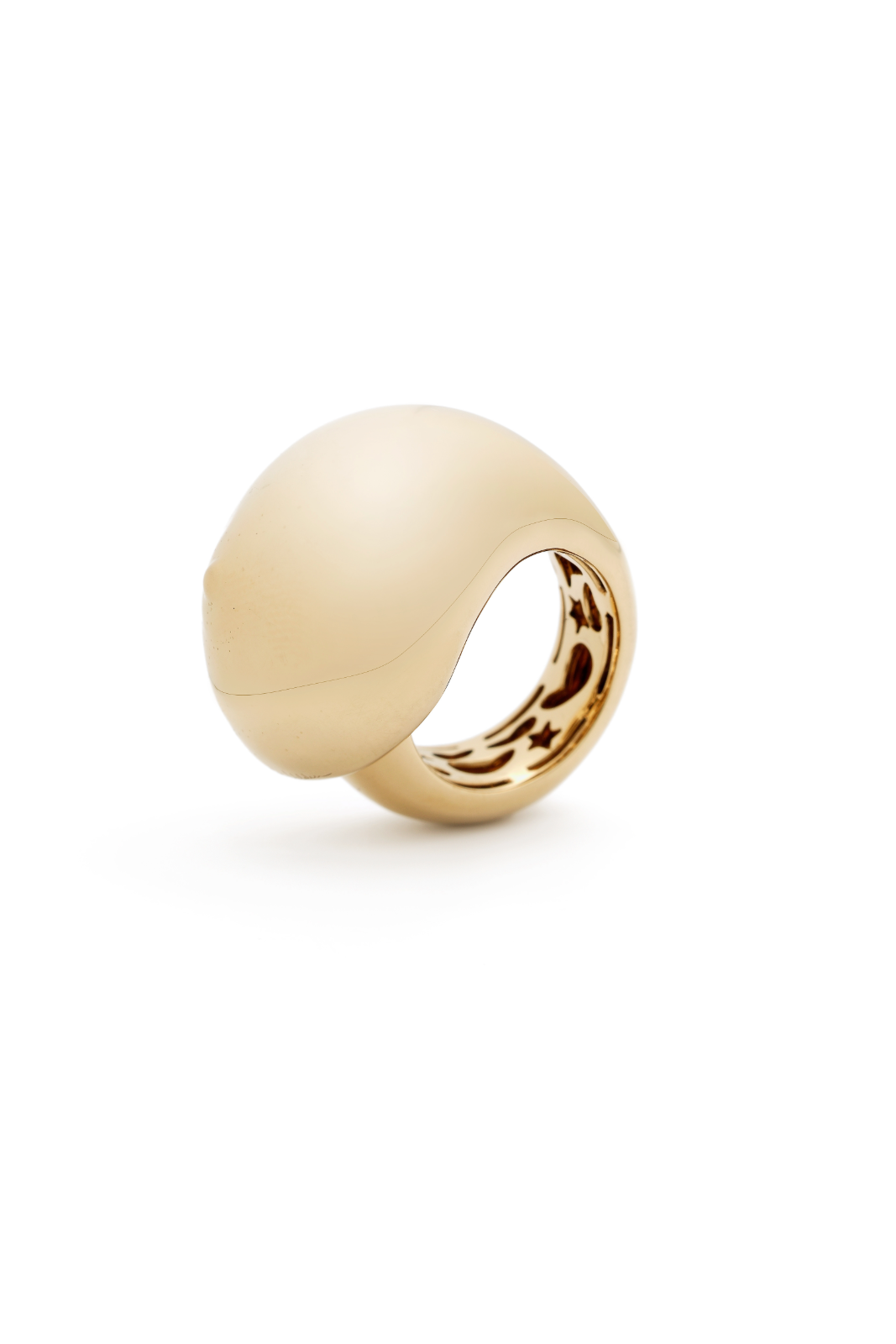 18K Yellow Gold Tit Ring