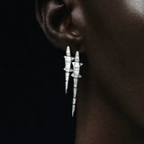 Bibi Van Der Velden Diamond Alligator Earring Extra Long