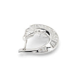 Bibi Van Der Velden 18K White Gold and Diamond Alligator Twist Single Earring (Left)