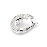 Bibi Van Der Velden 18K White Gold and Diamond Alligator Twist Single Earring (Left)