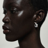 Bibi Van Der Velden 18K White Gold and Diamond Alligator Twist Single Earring (Left)