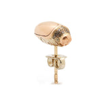 18K Rose Gold Mini Scarab Mammoth Stud Mirrored Single Earring