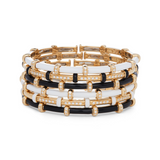 Sidney Garber Black Enamel Carly Bracelet with Diamonds