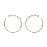 Fernando Jorge 18K Yellow Gold Large Circle Hoops with Diamonds