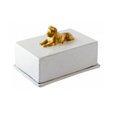 Astier de Villlatte Gold Lion Butter Dish
