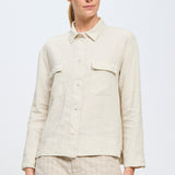 Transit A-Line Collared Button Down Jacket