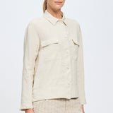 Transit A-Line Collared Button Down Jacket