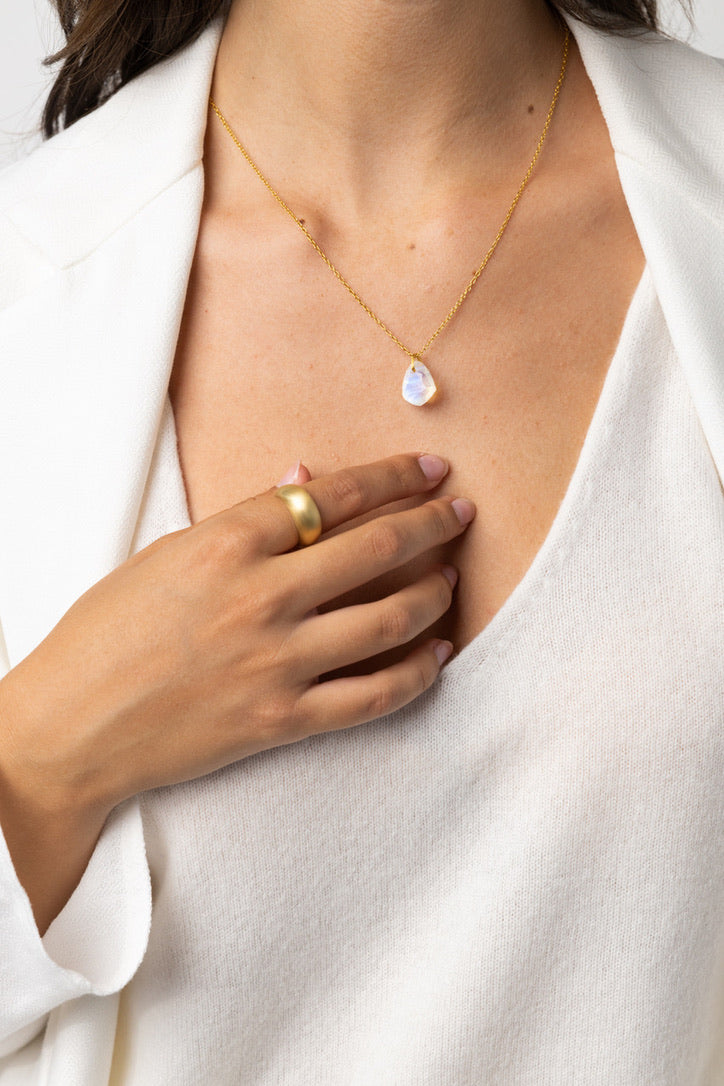 18K Yellow Gold Puffy Ring