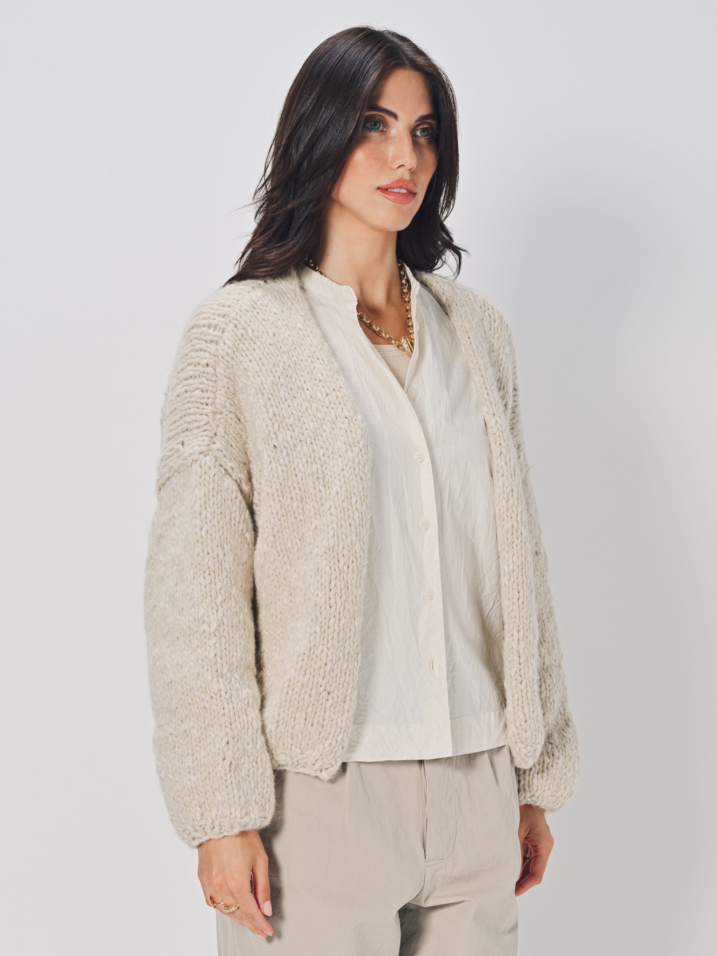 Casey Casey Short Cardigan Ecru / S