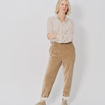 Casey Casey Long Chasse Pant in Velvet Beige / XS