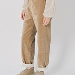 Casey Casey Long Chasse Pant in Velvet Beige / XS