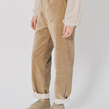 Casey Casey Long Chasse Pant in Velvet Beige / XS