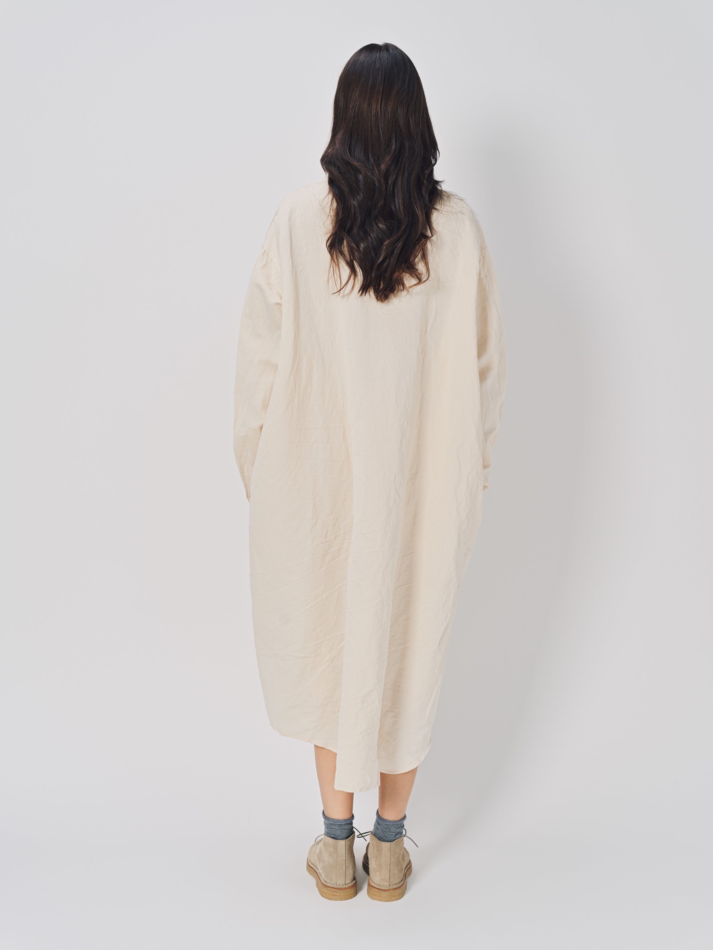Casey Casey Tippy Dress in Sateen Natural / XS
