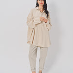 Casey Casey Orsan Shirt in Cashmere and Wool Ecru / 1