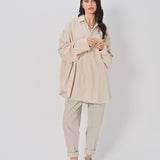 Casey Casey Orsan Shirt in Cashmere and Wool Ecru / 1