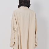 Casey Casey Orsan Shirt in Cashmere and Wool Ecru / 1