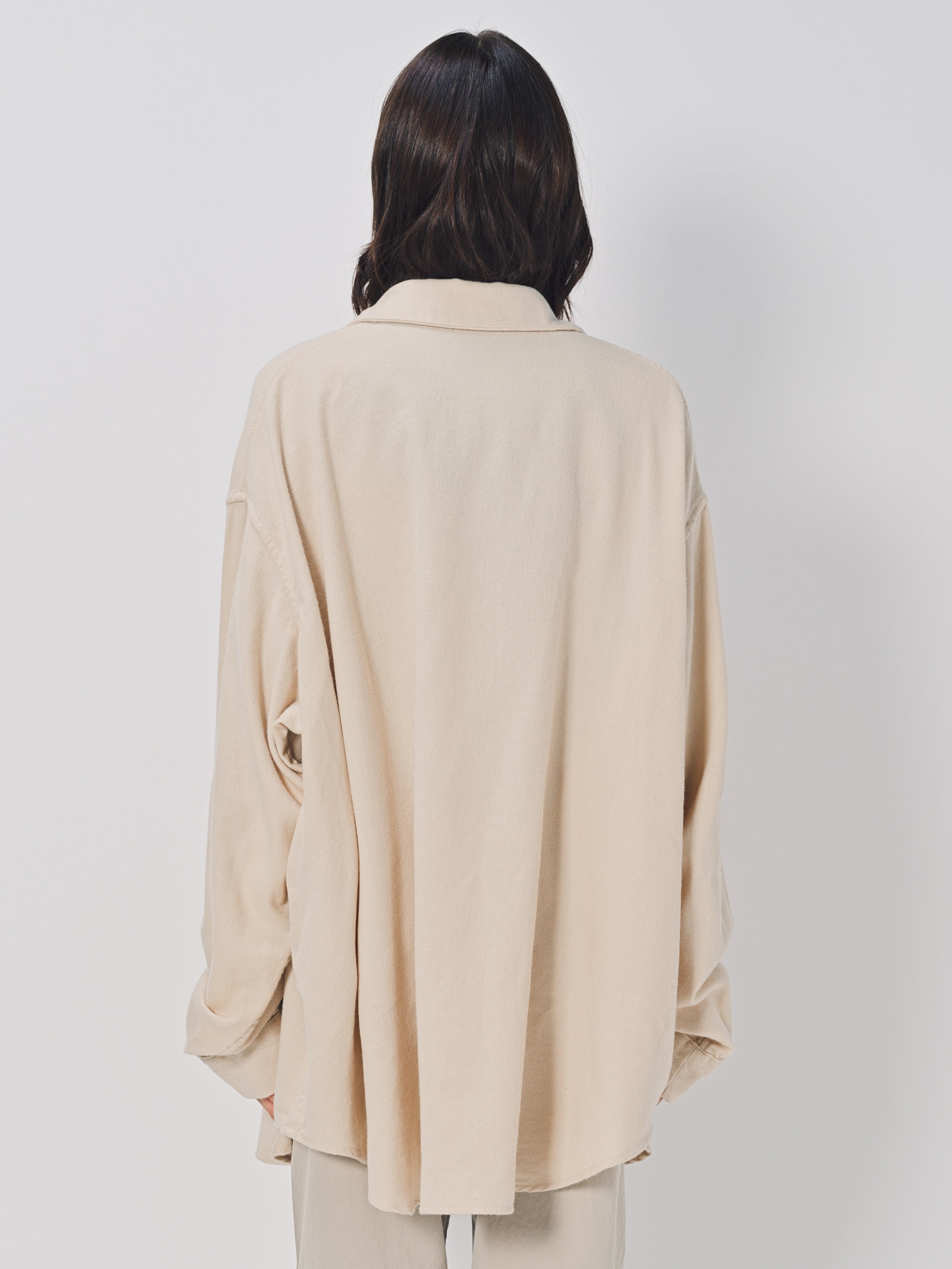 Casey Casey Orsan Shirt in Cashmere and Wool Ecru / 1
