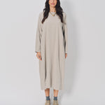 Casey Casey Jogging Ruchee Dress in Wool Ecru / 1